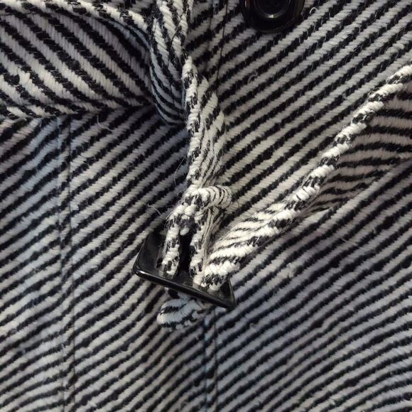 Robert Louis Womens Trench Coat Multicolor Medium Wool Blend Long Sleeve Button - Picture 11 of 12